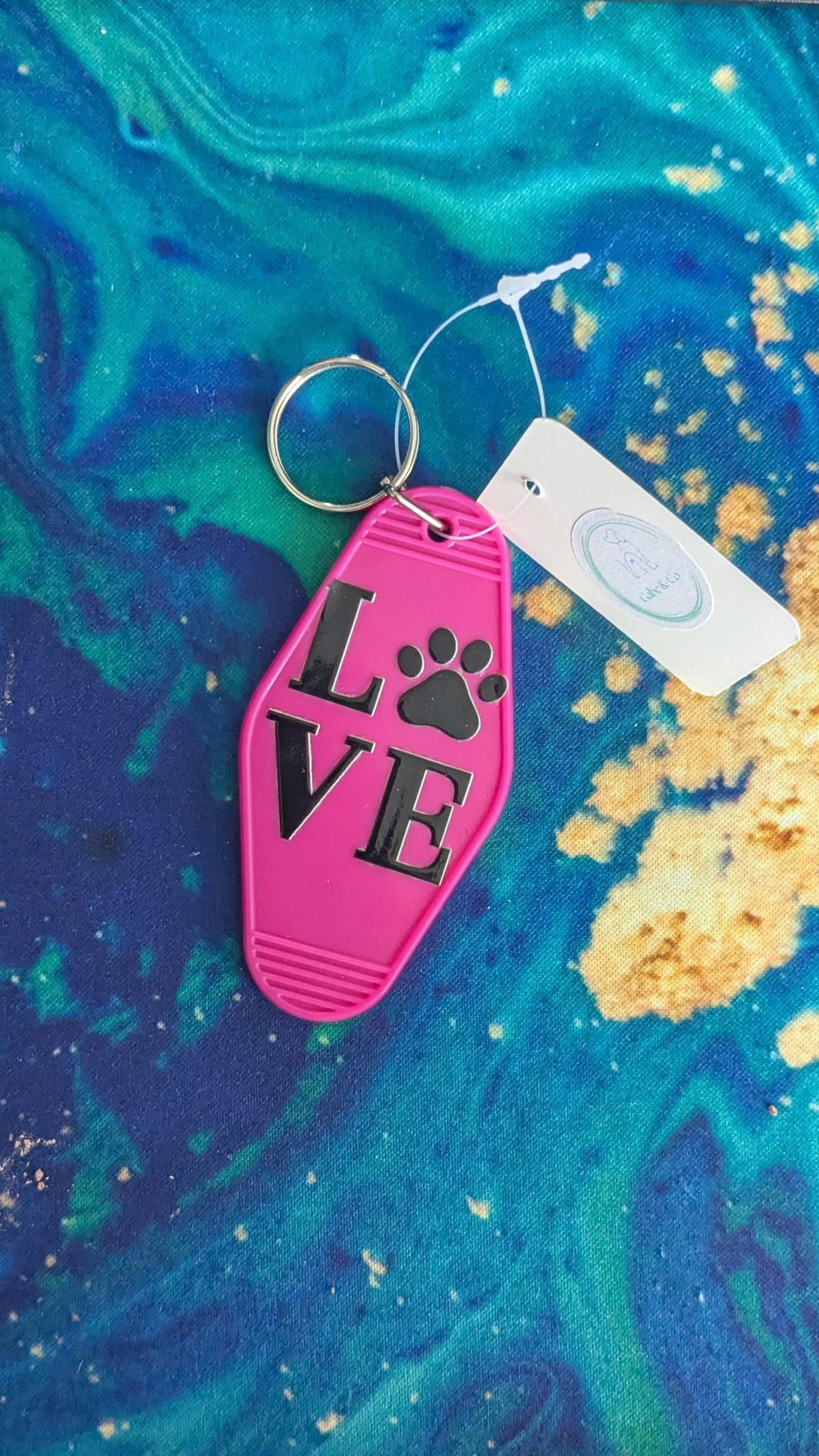 Retro Motel Keychains Dog Sayings